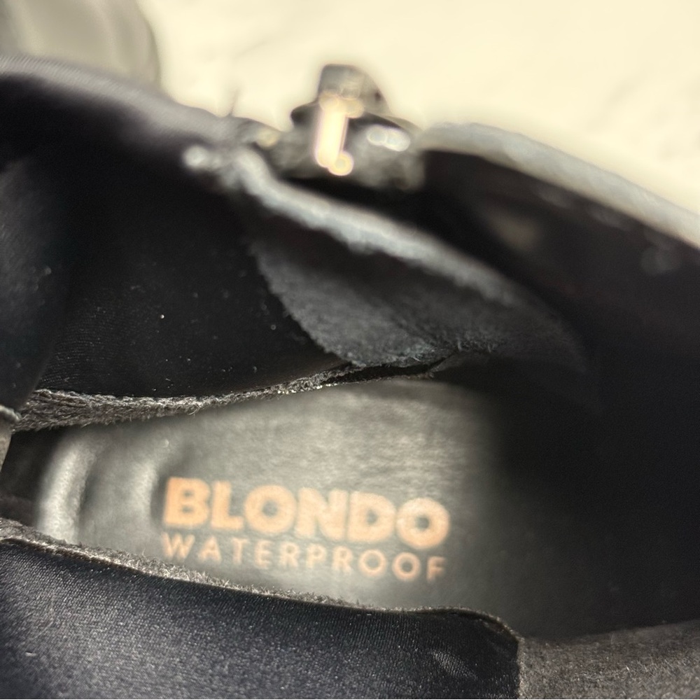 Blondo Prestly Black Leather Bootie 7 1/2 M - Picture 12 of 14